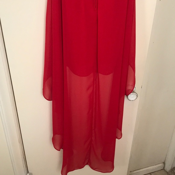 Red strapless maxi dress - Picture 5 of 5